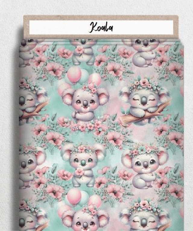 Plaid Personnalisé koala fleurie
