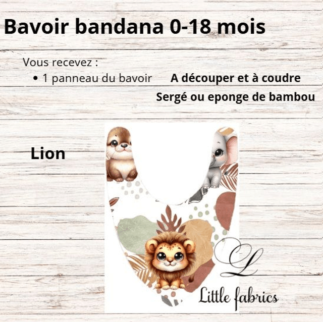 Panneau bavoir savane