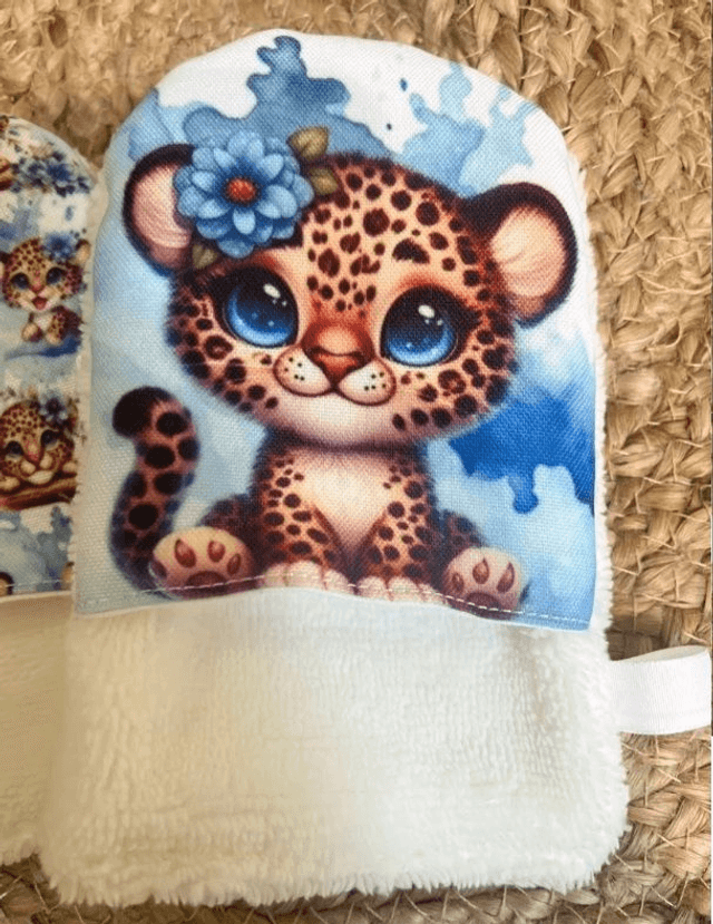 Gant de toilette Leopard 