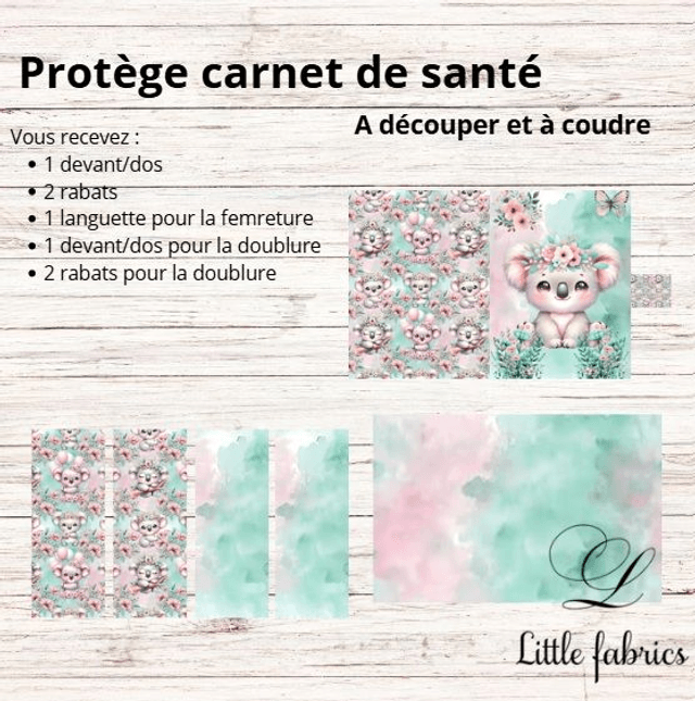Panneau protège carnet de santé koala