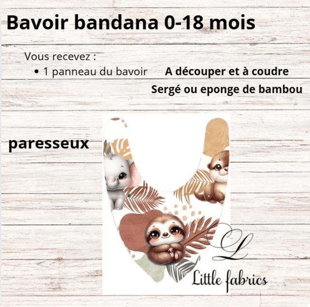 Panneau bavoir savane