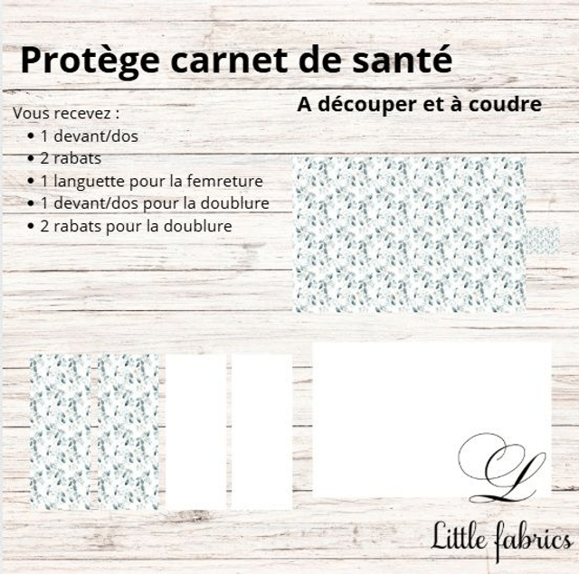 Panneau protège carnet de santé eucalyptus