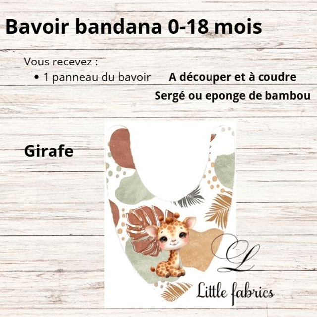 Panneau bavoir savane