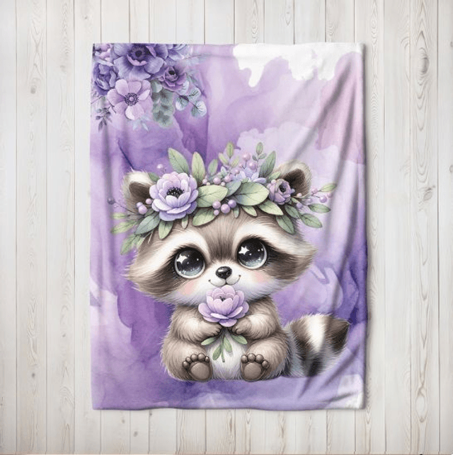 Plaid personnalisé raccoon