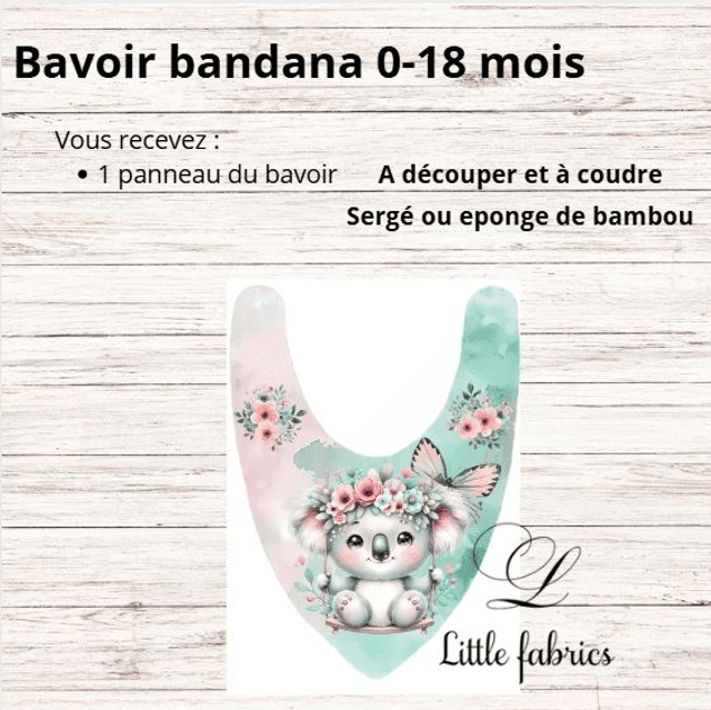 Panneau bavoir koala 