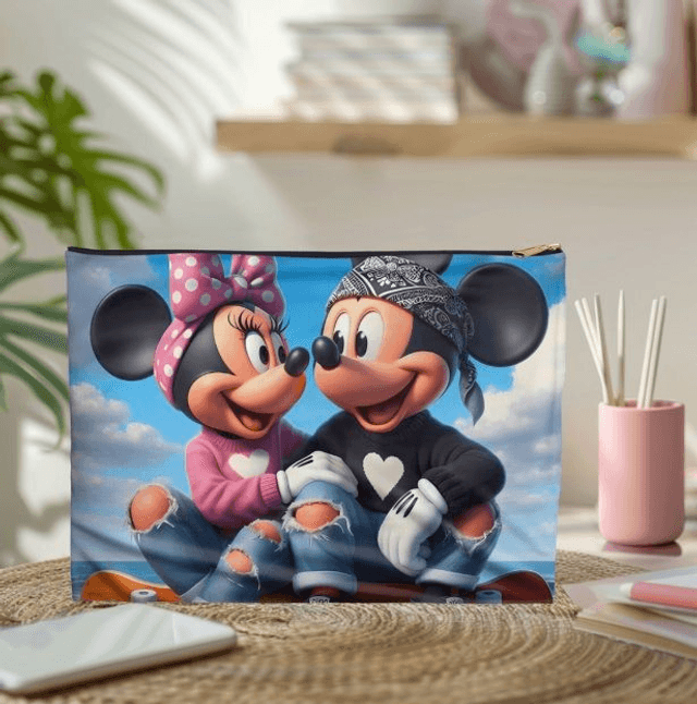 Pochette/trousse Minnie et Mickey 
