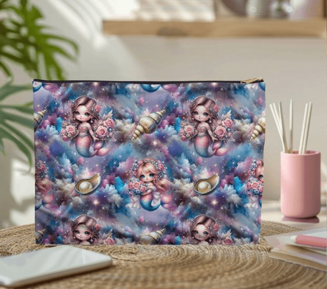 Pochette/trousse sirène 