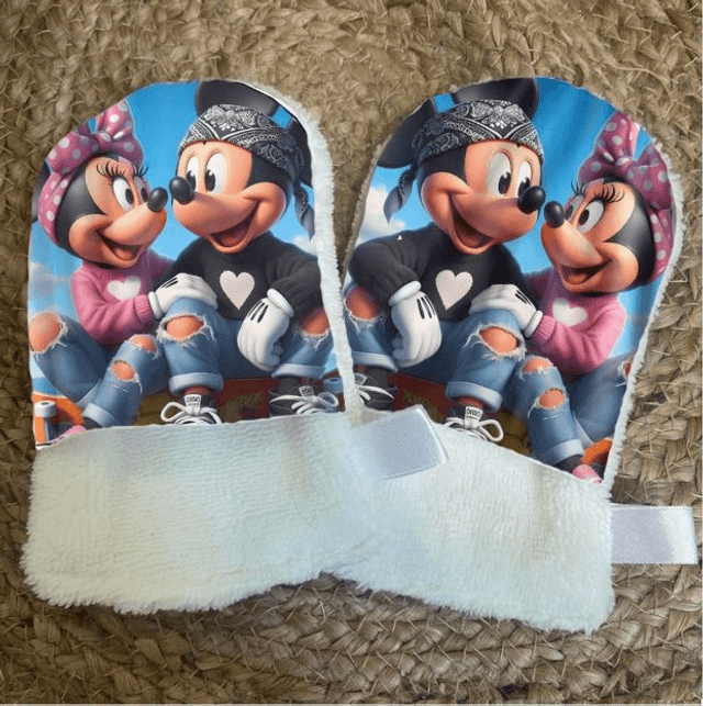 Gant de toilette Minnie et Mickey 