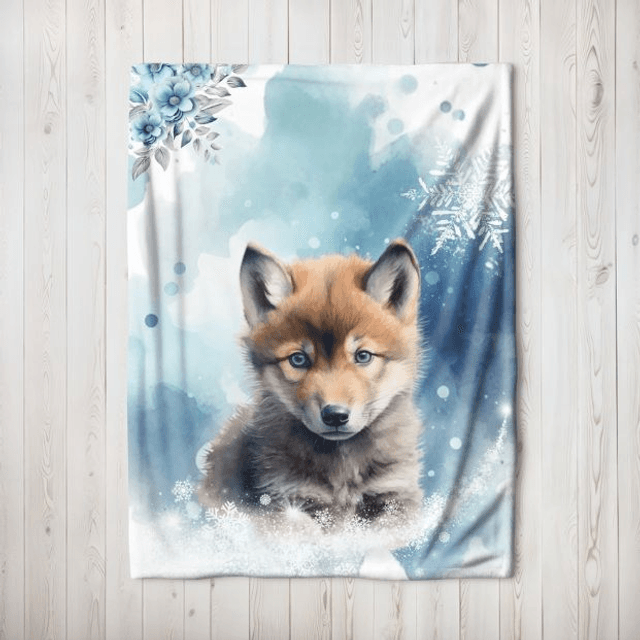 Plaid personnalisé loup