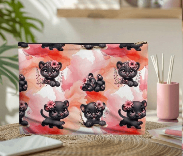 Pochette/trousse Panthère noire 