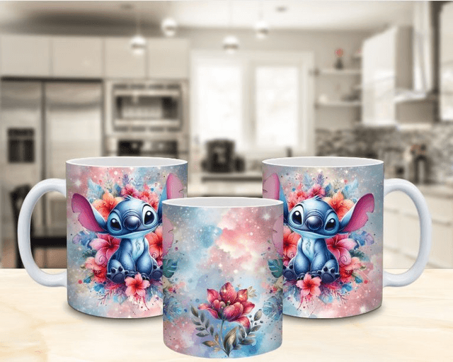 Mug Stitch fleurie